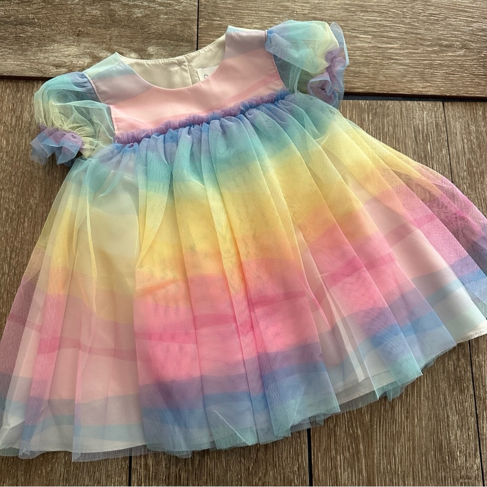 NWT Sparkle & Shine Rainbow Tulle Dress for Girls, Size 2T/2.